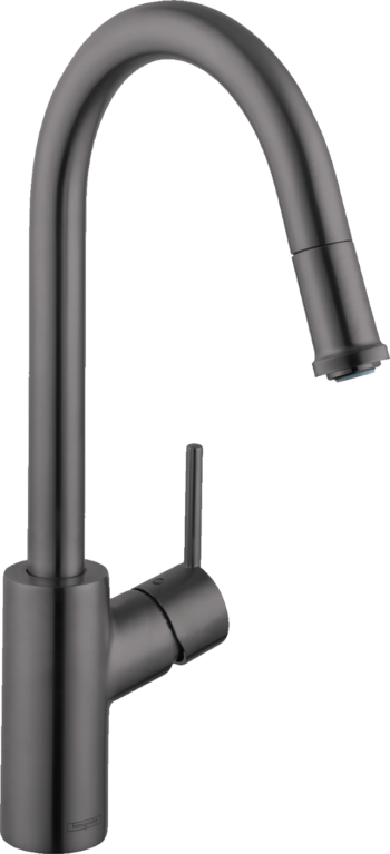 Hansgrohe Talis S² HighArc Kitchen Faucet, 1-Spray Pull-Down, 1.75 GPM in Brushed Black Chrome