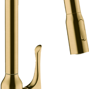 Hansgrohe Allegro N HighArc Kitchen Faucet, 2-Spray Pull-Down, 1.75 GPM in Brushed Gold Optic