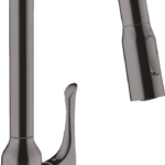 Hansgrohe Allegro N HighArc Kitchen Faucet, 2-Spray Pull-Down, 1.75 GPM in Brushed Black Chrome
