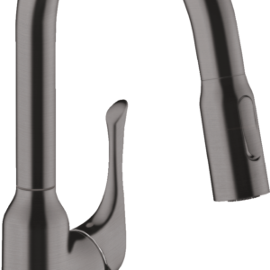 Hansgrohe Allegro N Prep Kitchen Faucet, 2-Spray Pull-Down, 1.75 GPM in Brushed Black Chrome