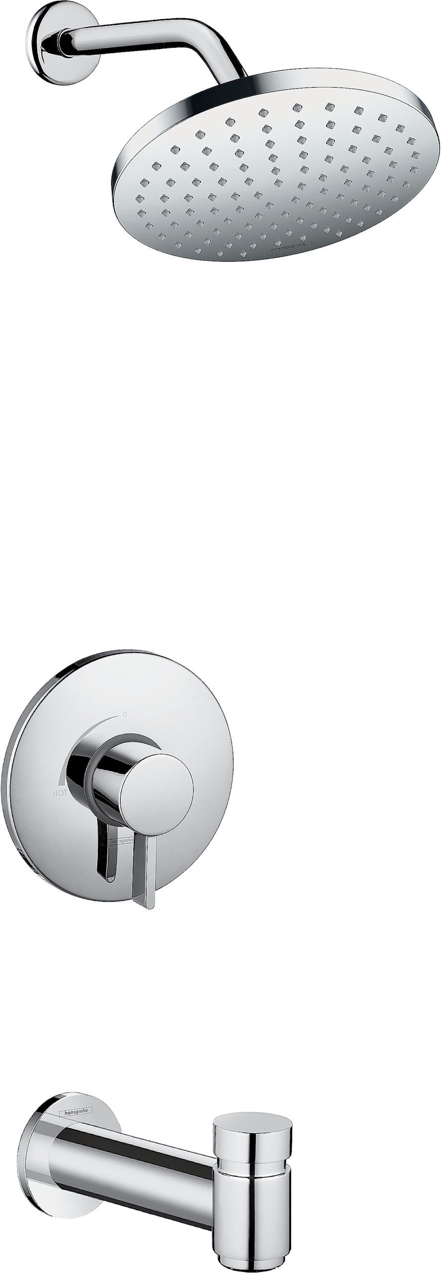 Hansgrohe Vernis Blend Pressure Balance Tub/Shower Set, 1.5 GPM in Chrome