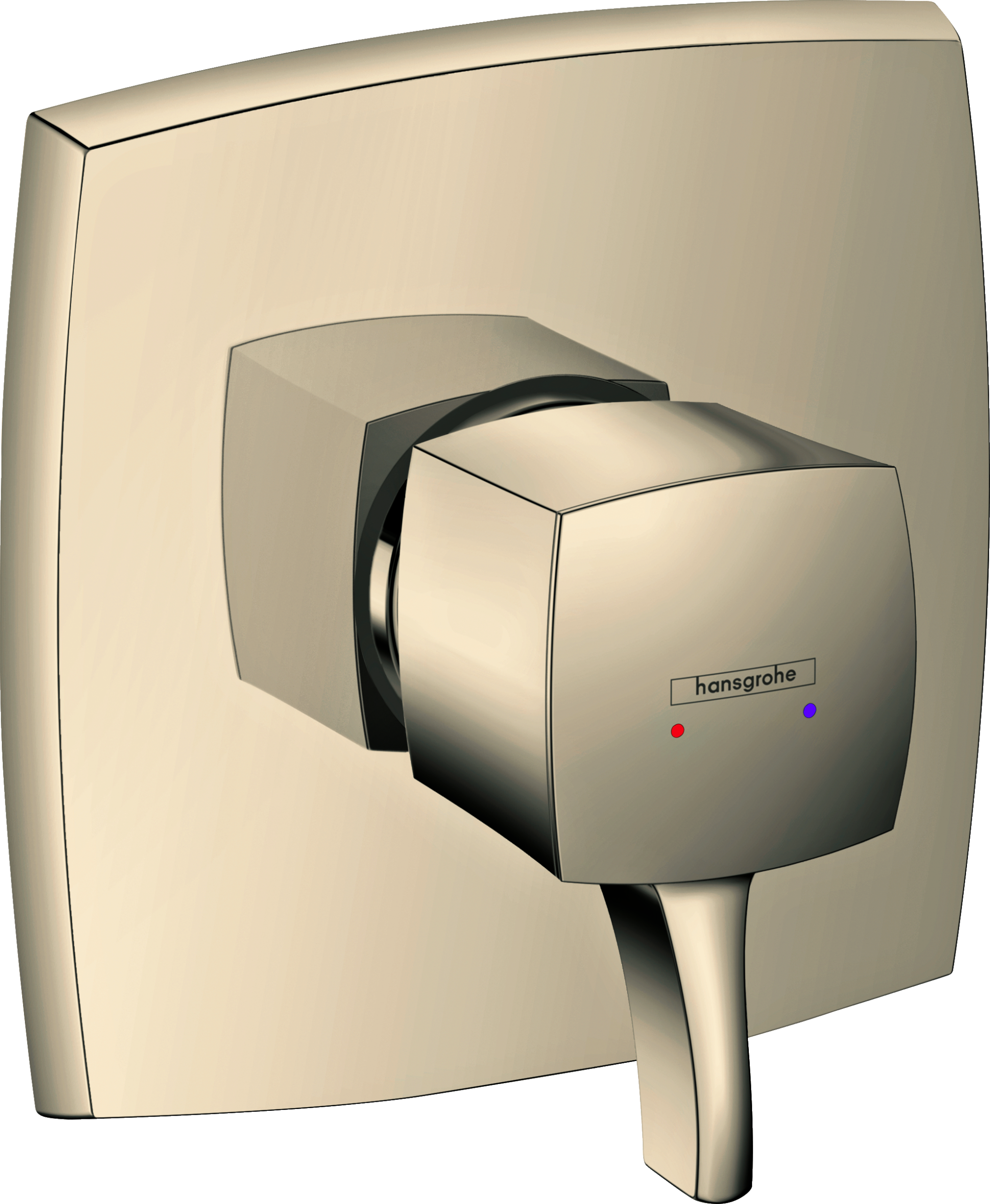 Hansgrohe Ecostat Classic Pressure Balance Trim, Square in Polished Nickel