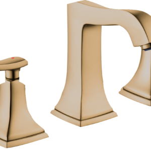 Hansgrohe Metropol Classic Widespread Faucet 110 with Lever Handles and Pop-Up Drain, 1.2 GPM in Brushed Bronze