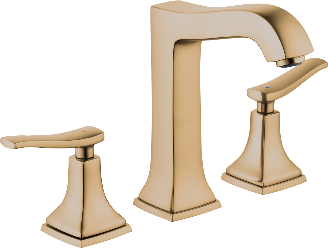 Hansgrohe Metropol Classic Widespread Faucet 160 with Lever Handles and Pop-Up Drain, 1.2 GPM in Brushed Bronze