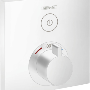 Hansgrohe ShowerSelect Thermostatic Trim for 1 Function, Square in Matte White