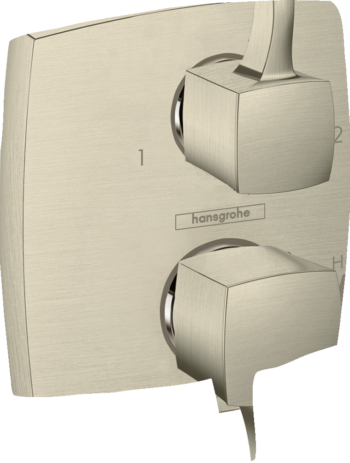 Hansgrohe Ecostat Classic Pressure Balance Trim Classic Square with Diverter in Brushed Nickel