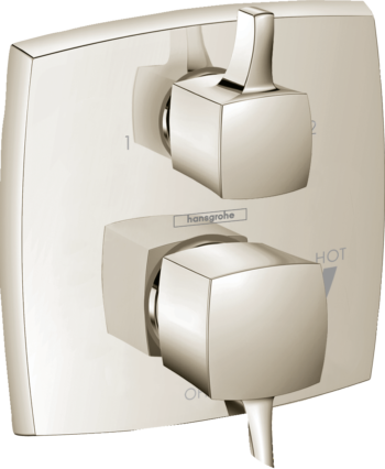 Hansgrohe Ecostat Classic Pressure Balance Trim Classic Square with Diverter in Polished Nickel