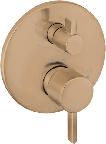 Hansgrohe EcoStat Pressure Balance Trim S with Diverter in Brushed Bronze
