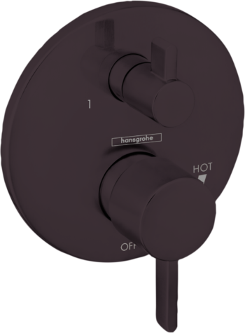 Hansgrohe EcoStat Pressure Balance Trim S with Diverter in Matte Black