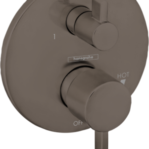 Hansgrohe EcoStat Pressure Balance Trim S with Diverter in Brushed Black Chrome