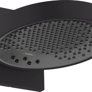 Hansgrohe Rainfinity Showerhead 250 3-Jet with Wall Connector Trim, 1.75 GPM in Matte Black