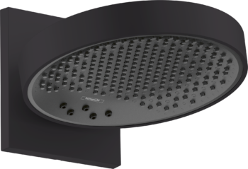 Hansgrohe Rainfinity Showerhead 250 3-Jet with Wall Connector Trim, 1.75 GPM in Matte Black