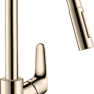 Hansgrohe Focus HighArc Kitchen Faucet, 2-Spray Pull-Down, 1.75 GPM in Polished Nickel