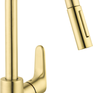 Hansgrohe Focus HighArc Kitchen Faucet, 2-Spray Pull-Down, 1.75 GPM in Brushed Gold Optic