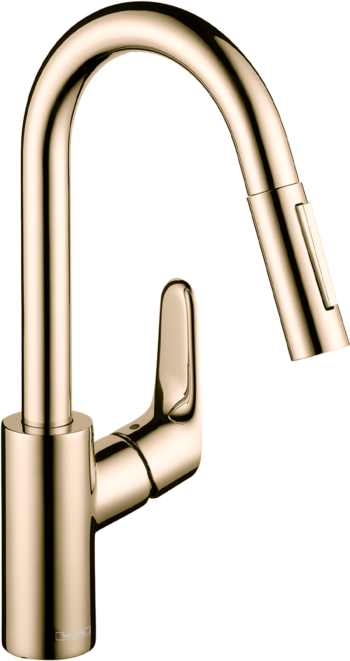 Hansgrohe Focus Prep Kitchen Faucet, 2-Spray Pull-Down, 1.75 GPM in Polished Nickel