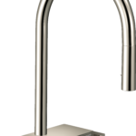 Hansgrohe Aquno Select HighArc Kitchen Faucet, 3-Spray Pull-Down, 1.75 GPM in Polished Nickel