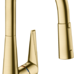 Hansgrohe Talis S HighArc Kitchen Faucet, 2-Spray Pull-Down, 1.75 GPM in Brushed Gold Optic