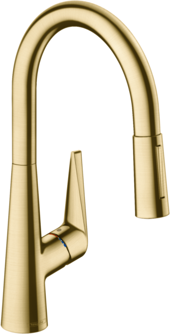 Hansgrohe Talis S HighArc Kitchen Faucet, 2-Spray Pull-Down, 1.75 GPM in Brushed Gold Optic