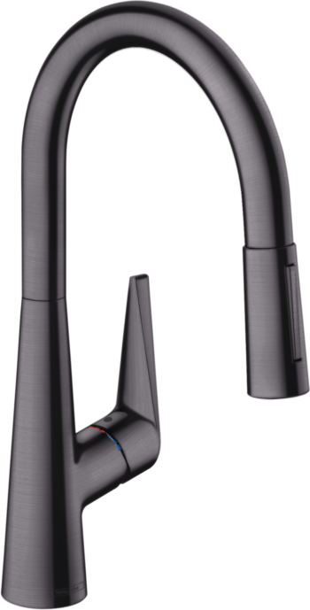 Hansgrohe Talis S HighArc Kitchen Faucet, 2-Spray Pull-Down, 1.75 GPM in Brushed Black Chrome