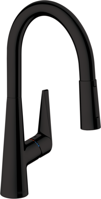 Hansgrohe Talis S HighArc Kitchen Faucet, 2-Spray Pull-Down, 1.75 GPM in Matte Black