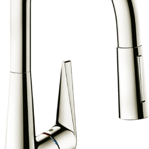 Hansgrohe Talis S HighArc Kitchen Faucet, 2-Spray Pull-Down, 1.75 GPM in Polished Nickel