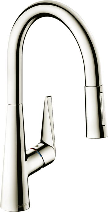 Hansgrohe Talis S HighArc Kitchen Faucet, 2-Spray Pull-Down, 1.75 GPM in Polished Nickel