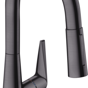 Hansgrohe Talis S Prep Kitchen Faucet, 2-Spray Pull-Down, 1.75 GPM in Brushed Black Chrome