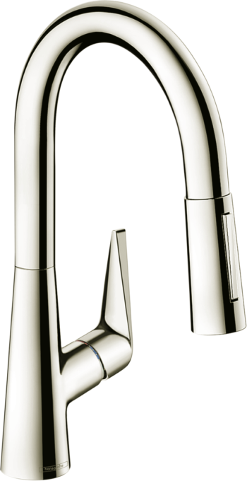 Hansgrohe Talis S Prep Kitchen Faucet, 2-Spray Pull-Down, 1.75 GPM in Polished Nickel