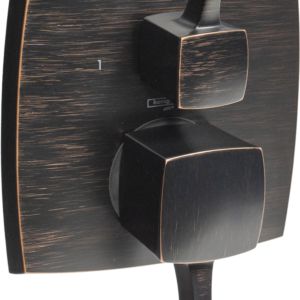 Hansgrohe Ecostat Classic Pressure Balance Trim Classic Square with Diverter in Rubbed Bronze