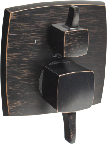 Hansgrohe Ecostat Classic Pressure Balance Trim Classic Square with Diverter in Rubbed Bronze