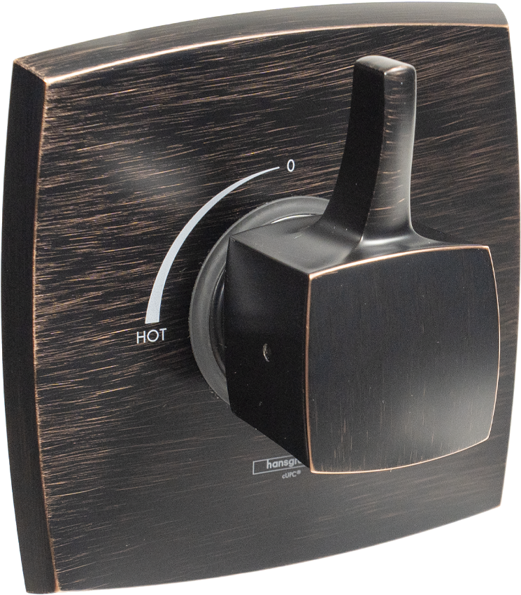 Hansgrohe Ecostat Classic Pressure Balance Trim, Square in Rubbed Bronze