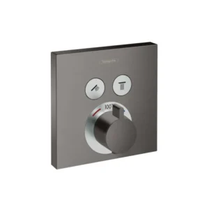 Hansgrohe ShowerSelect Thermostatic Trim for 2 Functions, Square in Brushed Bronze