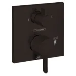 Hansgrohe Ecostat Pressure Balance Trim Square with Diverter in Matte Black