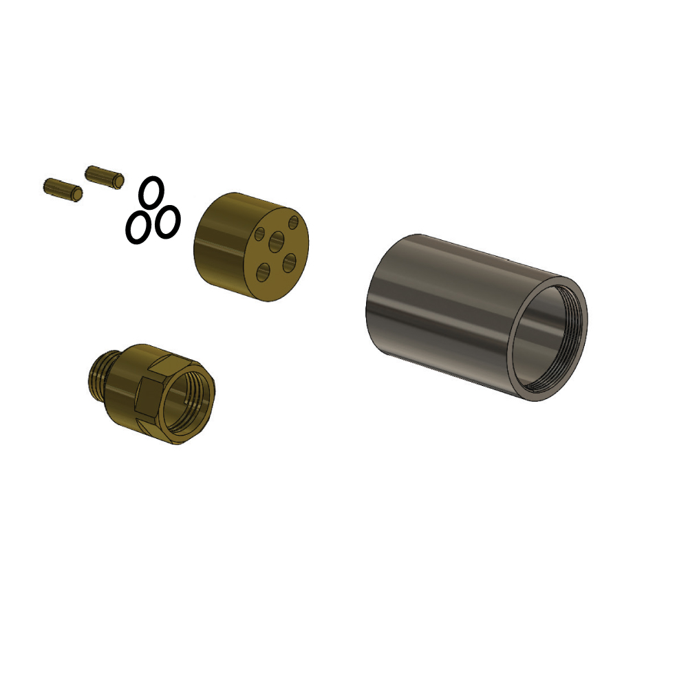 Flusso 0.9" Extension Kit - For Use with 160.1800, 150.1800, 260.1800 In Satin Brass