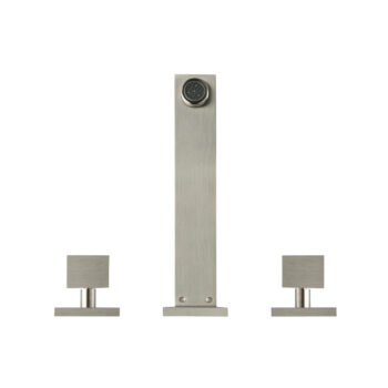 Isenberg Two Handle Wall Mounted Bathroom Faucet In Polished Nickel - Image 4