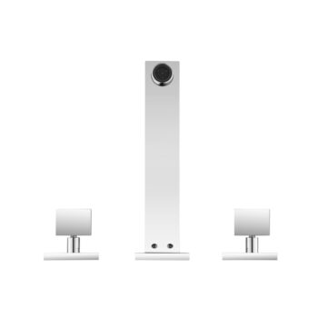 Isenberg Two Handle Wall Mounted Bathroom Faucet In Polished Nickel - Image 9