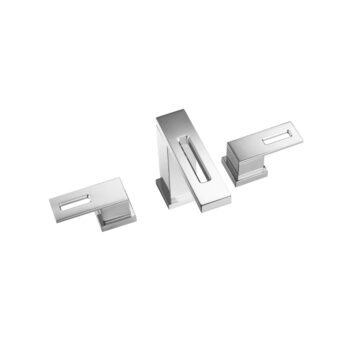 Isenberg Three Hole 8" Widespread Two Handle Bathroom Faucet In Matte Black - Image 2
