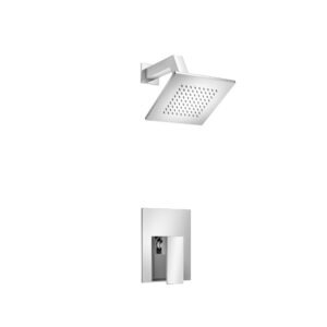 Flusso Single Output Shower Set With Brass Shower Head & Arm In Chrome