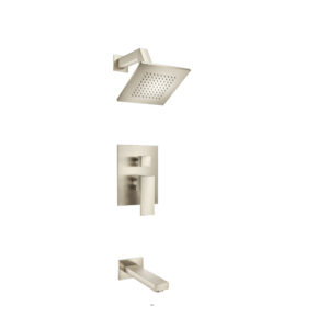 Isenberg Two Output Shower Set With Shower Head And Tub Spout In Brushed Nickel
