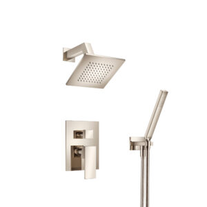 Isenberg Two Output Shower Set With Shower Head And Hand Held In Polished Nickel
