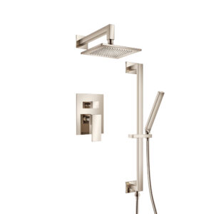 Isenberg Two Output Shower Set With Shower Head, Hand Held And Slide Bar In Polished Nickel