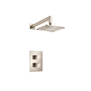 Flusso Single Output Shower Set With Shower Head And Arm In Polished Nickel