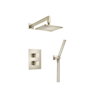 Isenberg Two Output Shower Set With Shower Head And Hand Held In Brushed Nickel