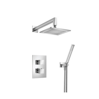 Isenberg Two Output Shower Set With Shower Head And Hand Held In Chrome