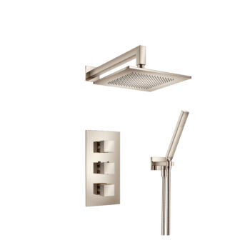 Isenberg Two Output Shower Set With Shower Head And Hand Held In Polished Nickel