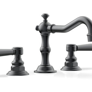 Phylrich HENRI Widespread Faucet – Lever Handles 161-02 – Gun Metal