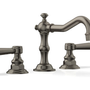 Phylrich HENRI Widespread Faucet – Lever Handles 161-02 – Pewter