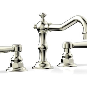 Phylrich HENRI Widespread Faucet – Lever Handles 161-02 – Satin Nickel