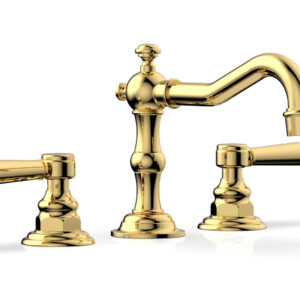 Phylrich HENRI Widespread Faucet – Lever Handles 161-02 – Polished Gold
