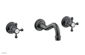 Phylrich HENRI Wall Lavatory Set With Cross Handles 161-11 - Gun Metal